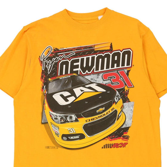 Vintage yellow Ryan Newman Chase Authentics T-Shirt - mens large