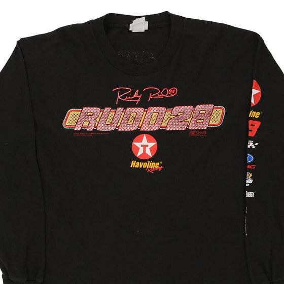 Vintage black Ricky Rudd Chase Authentics T-Shirt - mens medium