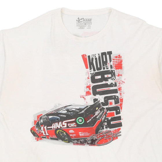 Vintage white Kurt Busch Chase Authentics T-Shirt - mens xx-large