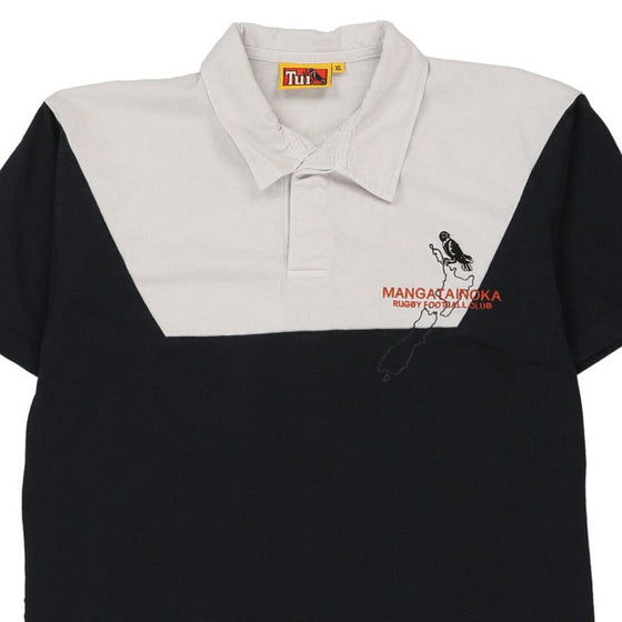 Vintage navy Mangatainoka Rugby Football Club Tui Polo Shirt - mens x-large