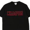 Vintage black Champion T-Shirt - mens large