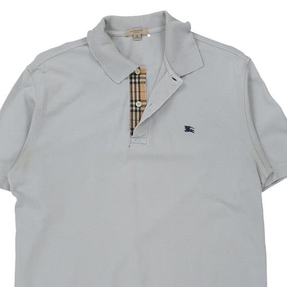 Vintage blue Burberry London Polo Shirt - mens medium