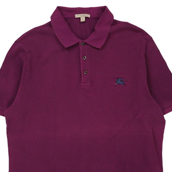 Vintage purple Burberry Brit Polo Shirt - mens x-large