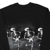 Vintage black The Skeleton Dance Disney Sweatshirt - mens x-large