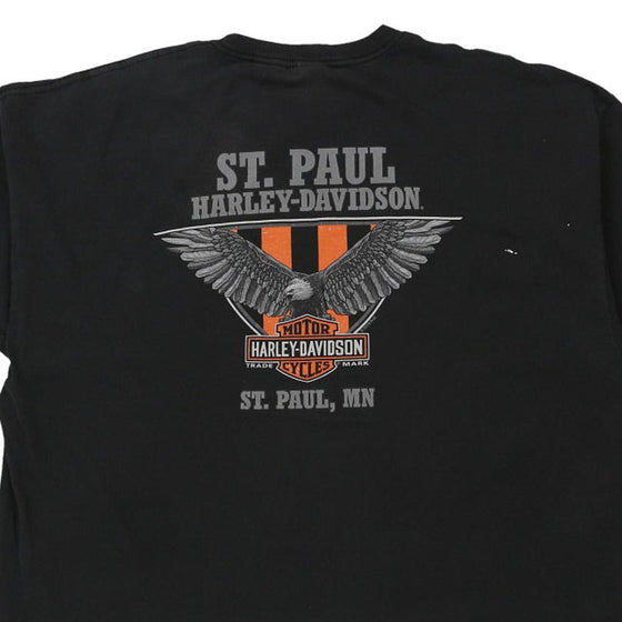 Vintage black St. Paul, Minnesota Harley Davidson T-Shirt - mens xxx-large