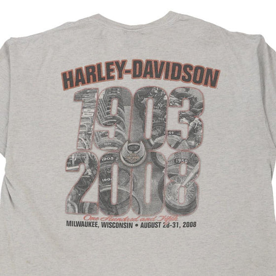 Vintage grey Milwaukee, Wisconsin Harley Davidson T-Shirt - mens xx-large