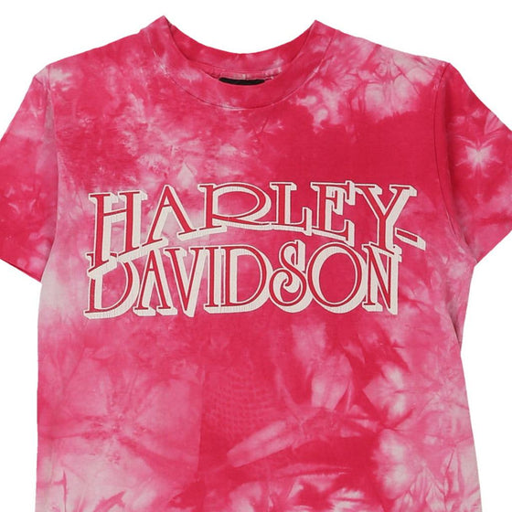 Vintage pink Honesdale, Pennsylvania Harley Davidson T-Shirt - womens small