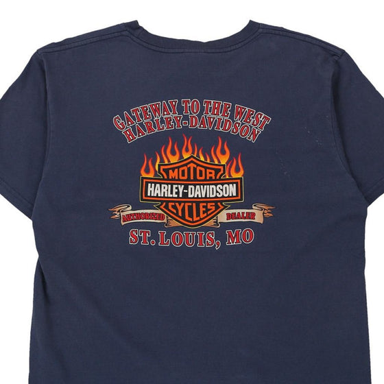 Vintage navy St. Louis, Missouri Harley Davidson T-Shirt - mens xx-large