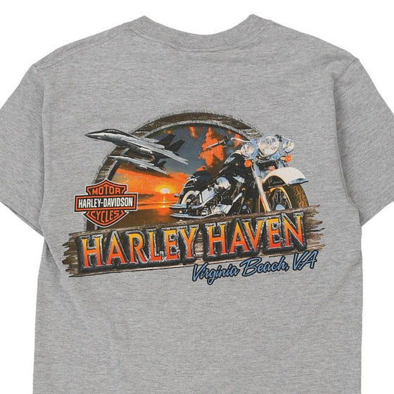 Vintage grey Virginia Beach, Virginia Harley Davidson T-Shirt - mens small