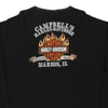 Vintage black Marion, Illinois Harley Davidson Long Sleeve T-Shirt - mens x-large