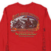 Vintage red Shawano County, Wisconsin Harley Davidson Long Sleeve T-Shirt - mens large