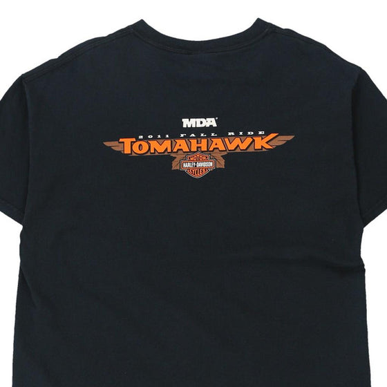 Vintage black Tomahawk, Wisconsin Harley Davidson T-Shirt - mens large