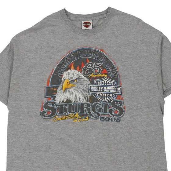 Vintage grey Sturgis, Deadwood, South Dakota Harley Davidson T-Shirt - mens x-large