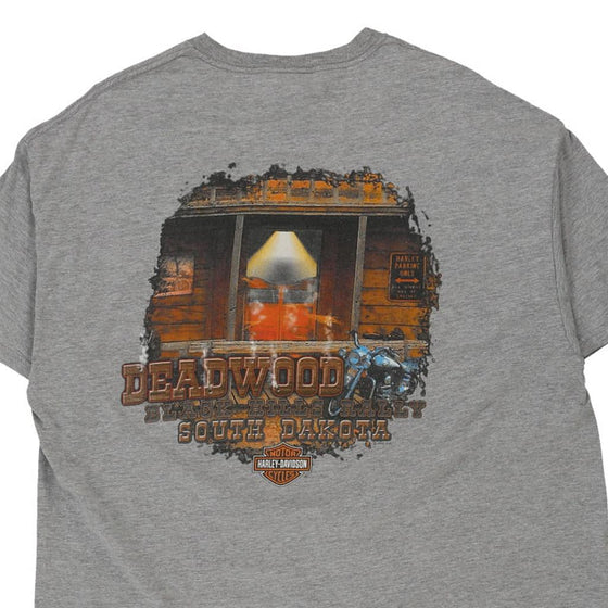 Vintage grey Sturgis, Deadwood, South Dakota Harley Davidson T-Shirt - mens x-large