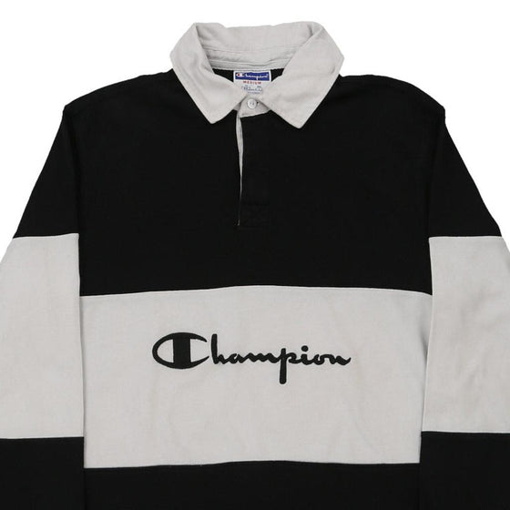 Vintage black & white Champion Rugby Shirt - mens medium