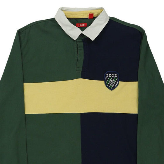 Vintage green Izod Rugby Shirt - mens medium