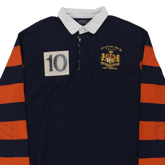 Vintage navy Polo Ralph Lauren Rugby Shirt - mens xx-large