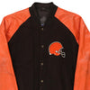 Vintage block colour Cleveland Browns Nfl Varsity Jacket - mens x-large