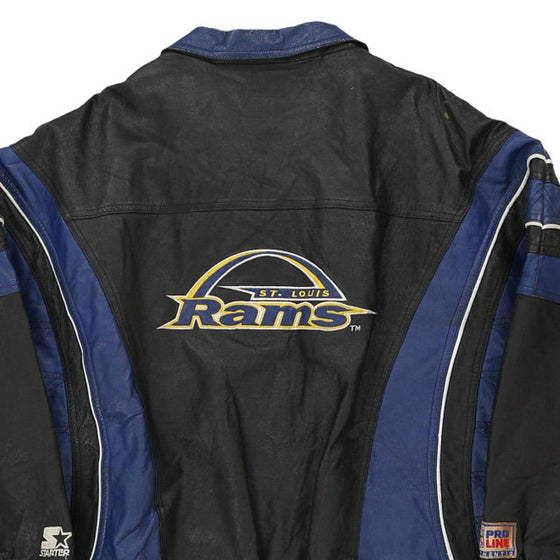 Vintage black St. Louis Rams Starter Varsity Jacket - mens large