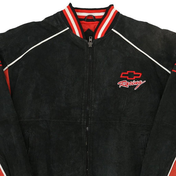 Vintage black Chevrolet Essex Varsity Jacket - mens medium