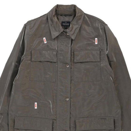 Trussardi Jacket - Large Brown Polyamide