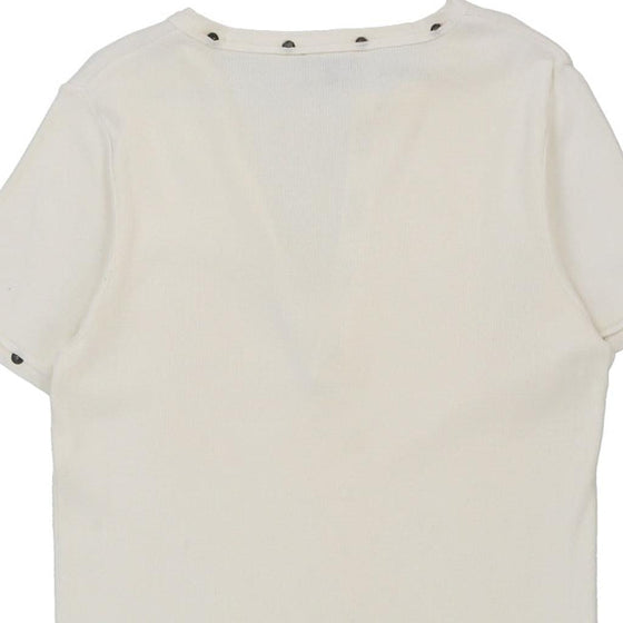 Costume National V-neck T-Shirt - Large White Cotton