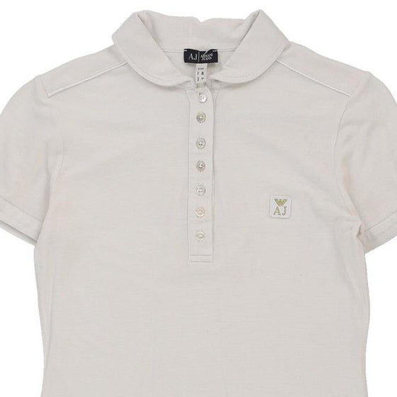 Armani Jeans Polo Shirt - Small White Cotton