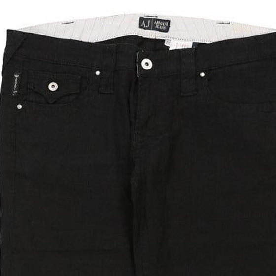 Armani Jeans Jeans - 32W UK 10 Black Linen Blend