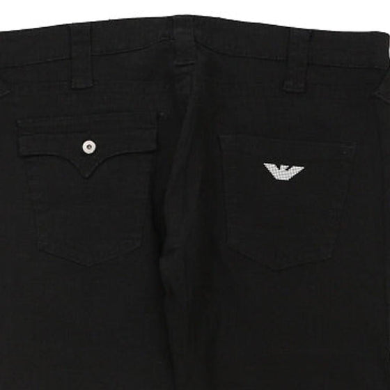 Armani Jeans Jeans - 32W UK 10 Black Linen Blend