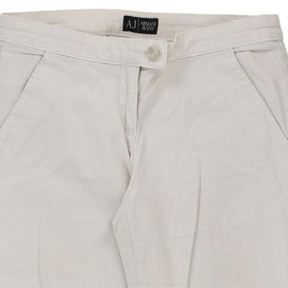 Armani Jeans Trousers - 28W UK 8 White Cotton