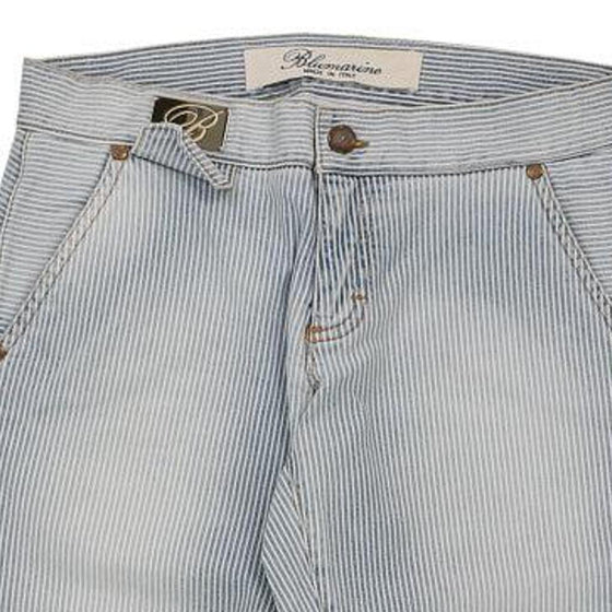 Blumarine Striped Jeans - 28W UK 8 Blue Cotton