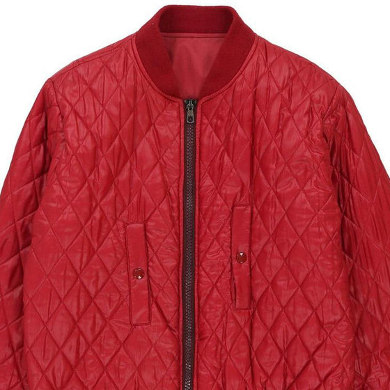 Oaks by Ferre Reversible Bomber Jacket - Large Red Polyester