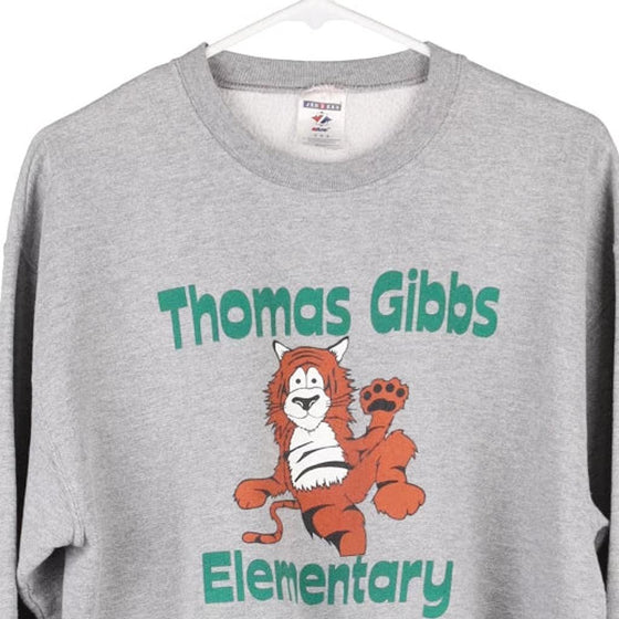 Vintage grey Age 16 Thomas Gibbs Elementary Jerzees Sweatshirt - boys medium