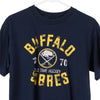 Vintage navy Age 13-14 Buffalo Sabres Old Time T-Shirt - boys x-large