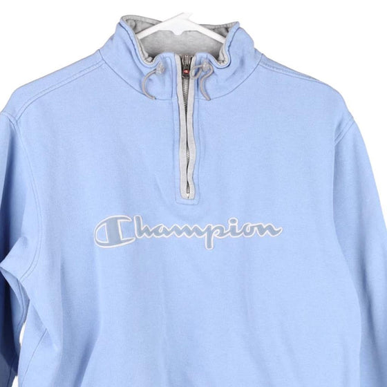 Vintage blue Age 13-14 Champion 1/4 Zip - girls large