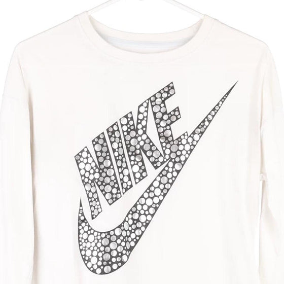 Vintage white Age 14-16 Nike Long Sleeve T-Shirt - girls x-large