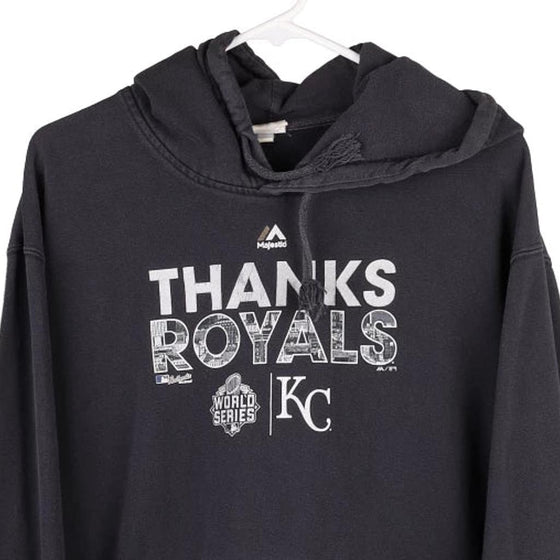 Vintage black Kansas City Royals Majestic Hoodie - mens large