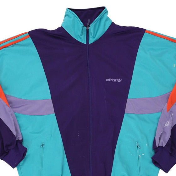 Vintage block colour Adidas Track Jacket - mens large