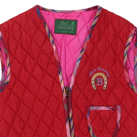 Vintage red 1980s Best Company Gilet - womens large