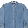 Vintage blue Tommy Hilfiger Denim Shirt - mens large