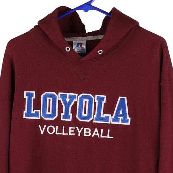 Vintage burgundy Loyola Volleyball Russell Athletic Hoodie - mens large