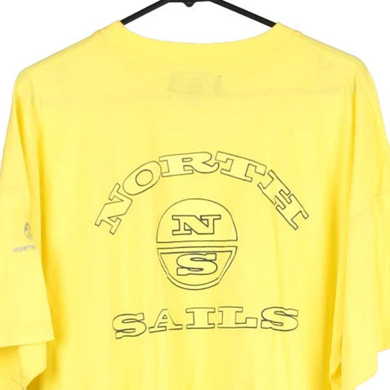 Vintage yellow Bootleg North Sails T-Shirt - mens x-large