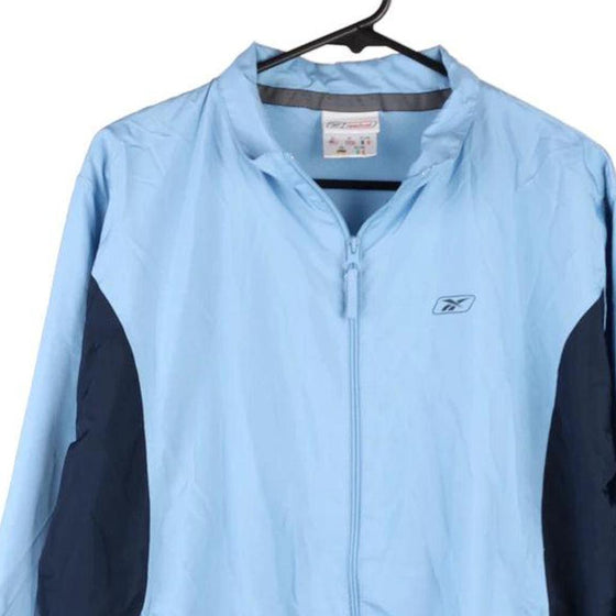 Reebok Track Jacket - XL Blue Polyester Blend