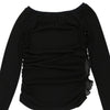 Dolce & Gabbana Sheer Long Sleeve Top - Medium Black Polyester