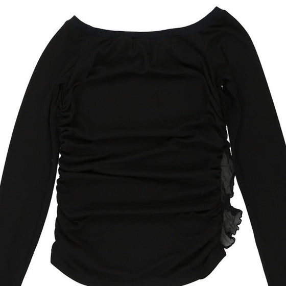 Dolce & Gabbana Sheer Long Sleeve Top - Medium Black Polyester