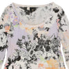 Just Cavalli Floral Long Sleeve Top - Medium White Cotton