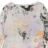 Just Cavalli Floral Long Sleeve Top - Medium White Cotton