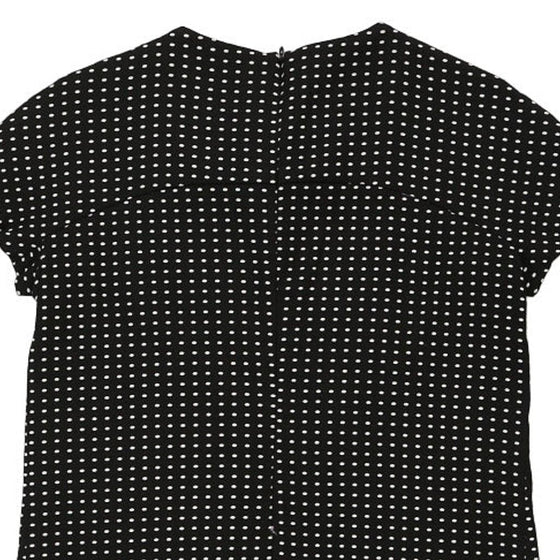 Cheap & Chic Moschino Polka Dot Midi Dress - Large Black & White Cotton