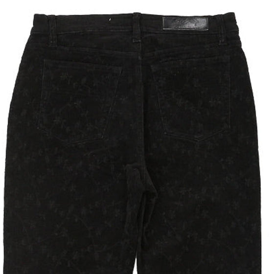 Krizia Embroidered Jeans - 29W UK 8 Black Cotton