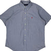 Ralph Lauren Checked Short Sleeve Shirt - XL Blue Cotton